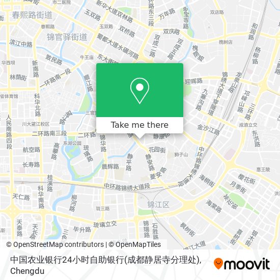 中国农业银行24小时自助银行(成都静居寺分理处) map