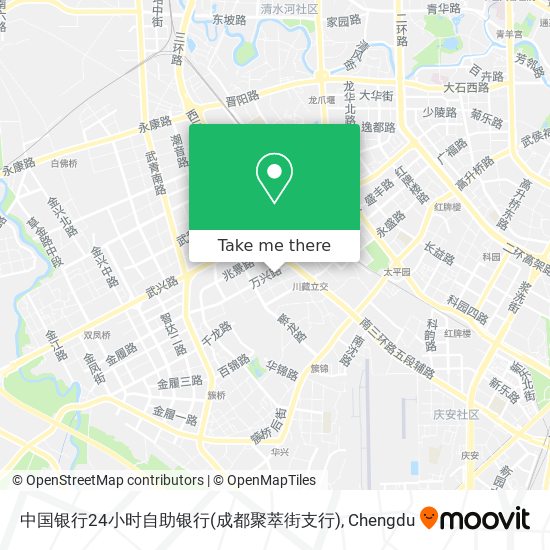 中国银行24小时自助银行(成都聚萃街支行) map