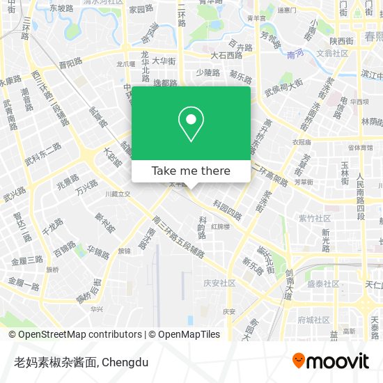 老妈素椒杂酱面 map
