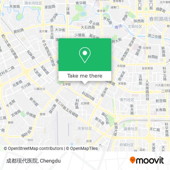 成都现代医院 map