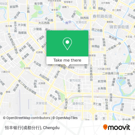 恒丰银行(成都分行) map