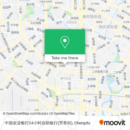 中国农业银行24小时自助银行(芳草街) map