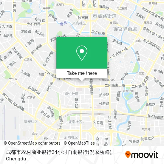 成都市农村商业银行24小时自助银行(倪家桥路) map