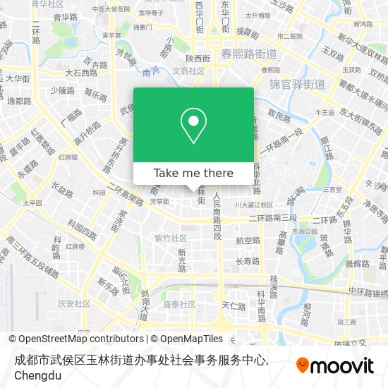 成都市武侯区玉林街道办事处社会事务服务中心 map