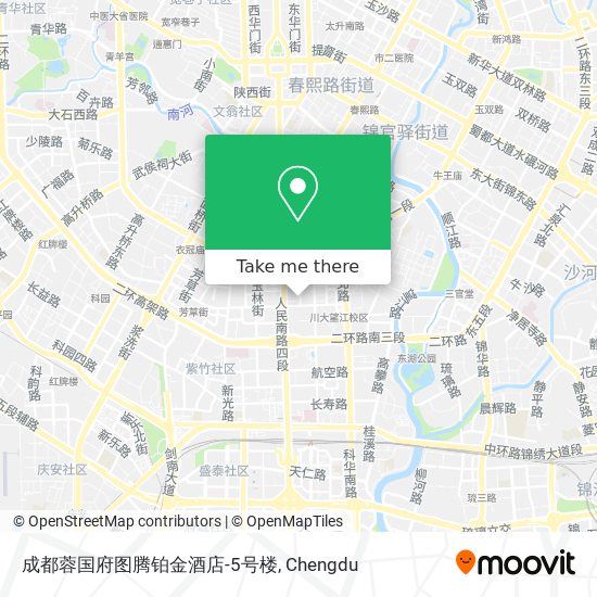 成都蓉国府图腾铂金酒店-5号楼 map