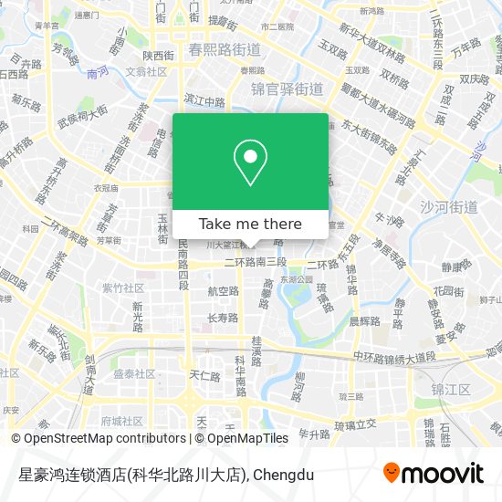 星豪鸿连锁酒店(科华北路川大店) map