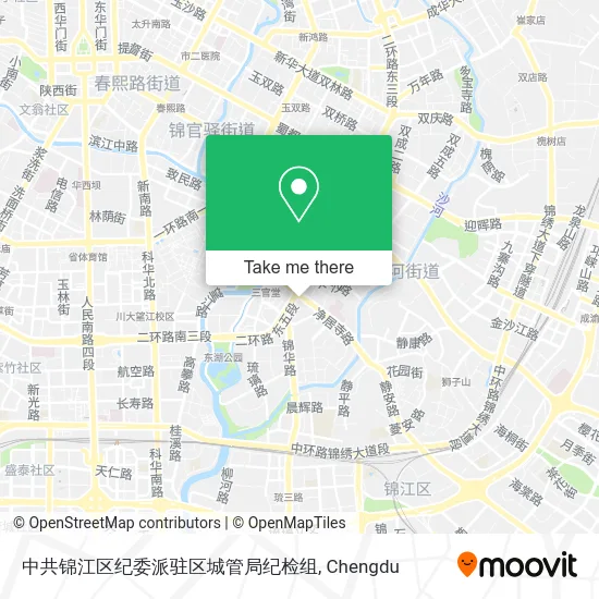 中共锦江区纪委派驻区城管局纪检组 map