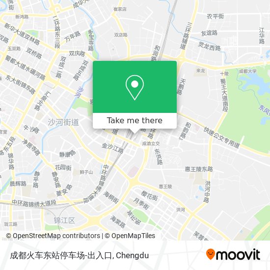 成都火车东站停车场-出入口 map