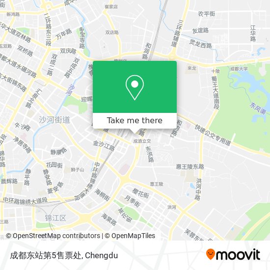 成都东站第5售票处 map