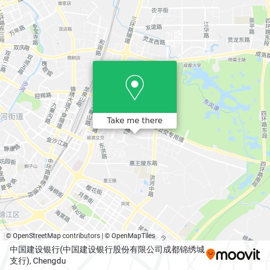 中国建设银行(中国建设银行股份有限公司成都锦绣城支行) map