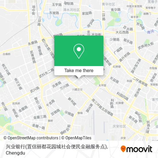 兴业银行(置信丽都花园城社会便民金融服务点) map