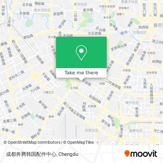成都奔腾韩国配件中心 map