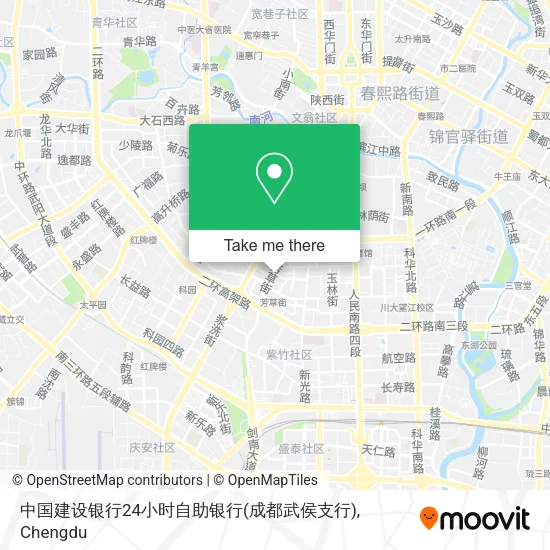 中国建设银行24小时自助银行(成都武侯支行) map