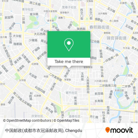 中国邮政(成都市衣冠庙邮政局) map