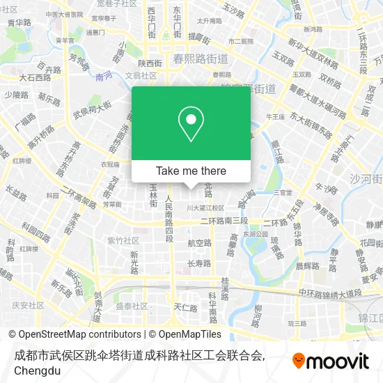 成都市武侯区跳伞塔街道成科路社区工会联合会 map