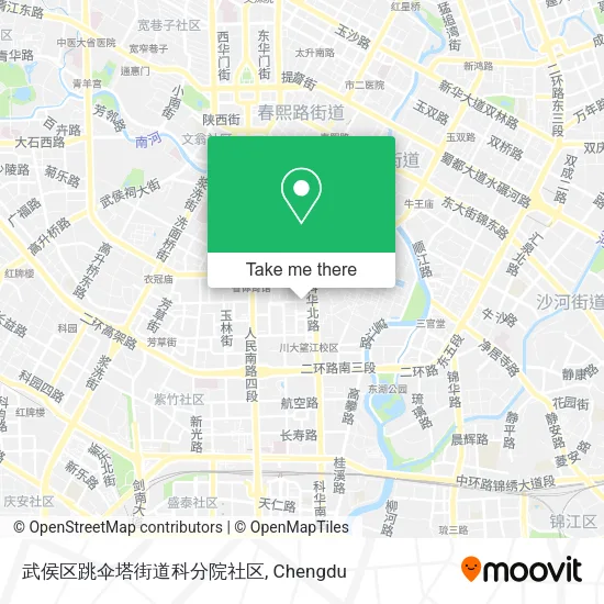 武侯区跳伞塔街道科分院社区 map