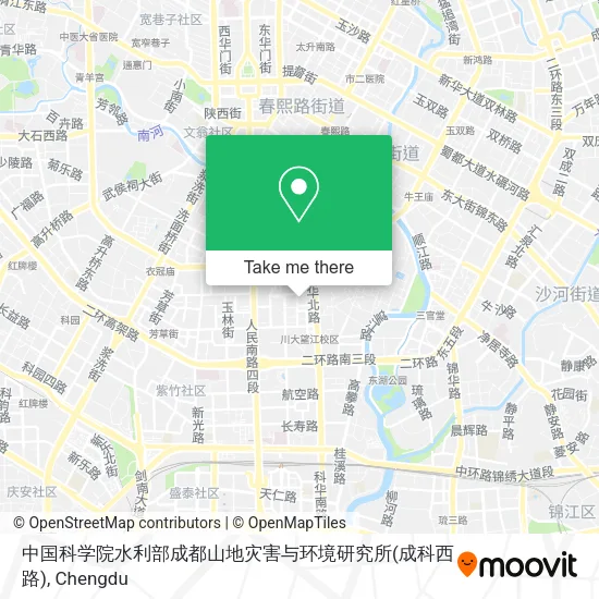 中国科学院水利部成都山地灾害与环境研究所(成科西路) map