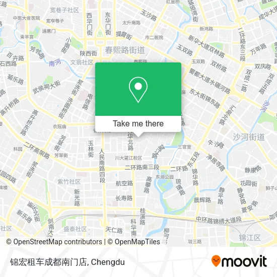 锦宏租车成都南门店 map