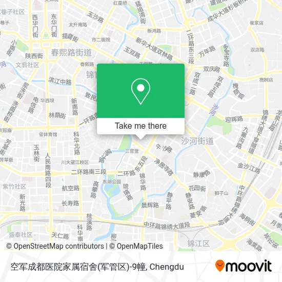 空军成都医院家属宿舍(军管区)-9幢 map