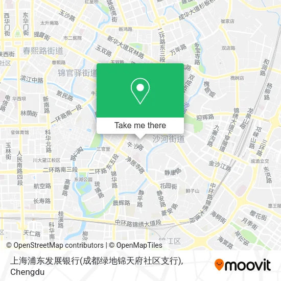 上海浦东发展银行(成都绿地锦天府社区支行) map