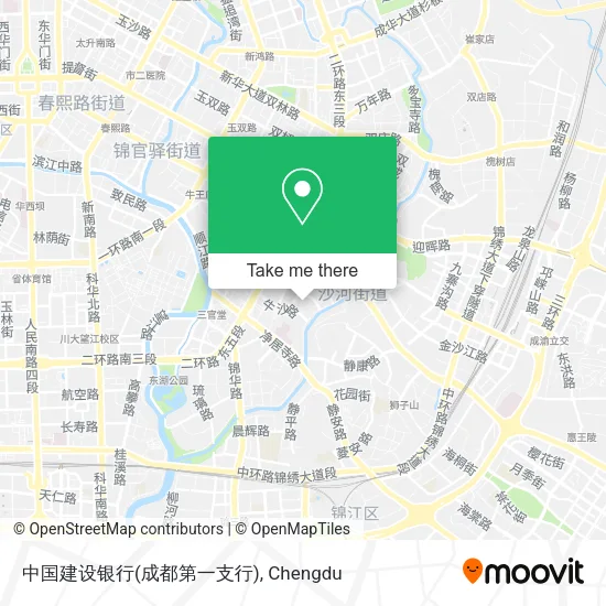 中国建设银行(成都第一支行) map