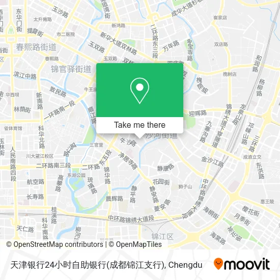 天津银行24小时自助银行(成都锦江支行) map