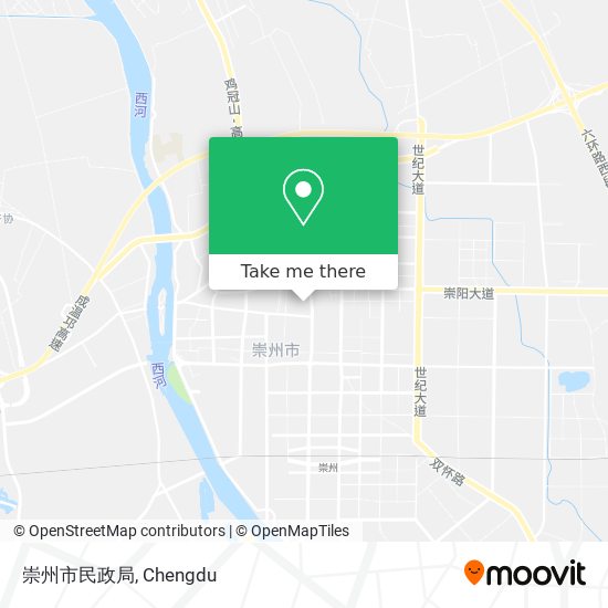 崇州市民政局 map