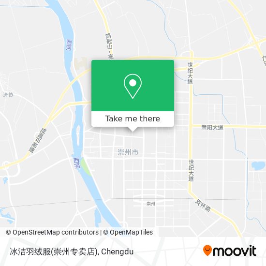 冰洁羽绒服(崇州专卖店) map
