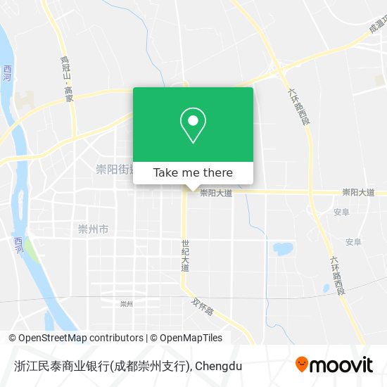 浙江民泰商业银行(成都崇州支行) map