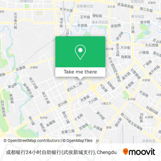 成都银行24小时自助银行(武侯新城支行) map