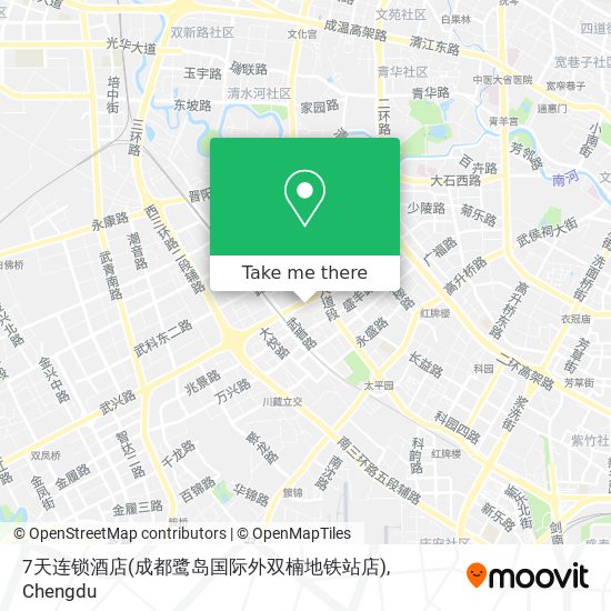 7天连锁酒店(成都鹭岛国际外双楠地铁站店) map