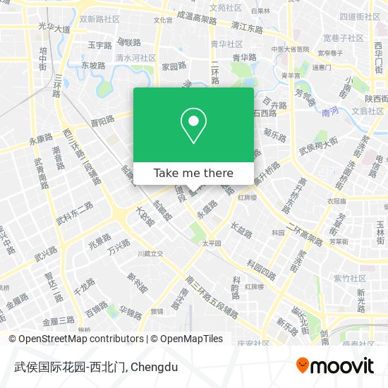 武侯国际花园-西北门 map