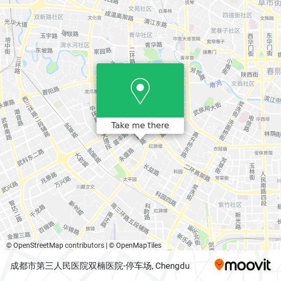 成都市第三人民医院双楠医院-停车场 map