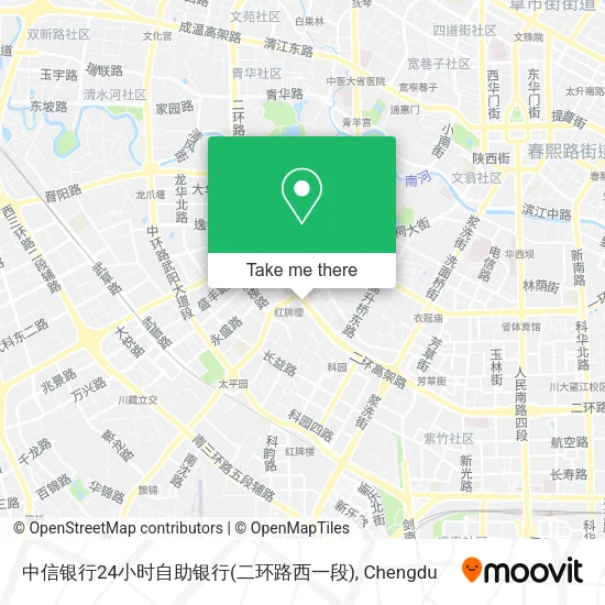 中信银行24小时自助银行(二环路西一段) map