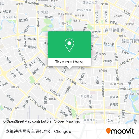 成都铁路局火车票代售处 map