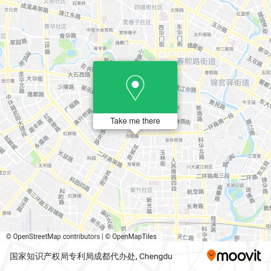 国家知识产权局专利局成都代办处 map