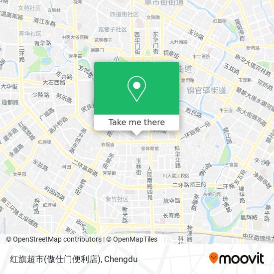 红旗超市(傲仕门便利店) map