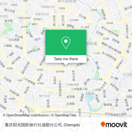 重庆阳光国际旅行社成都分公司 map