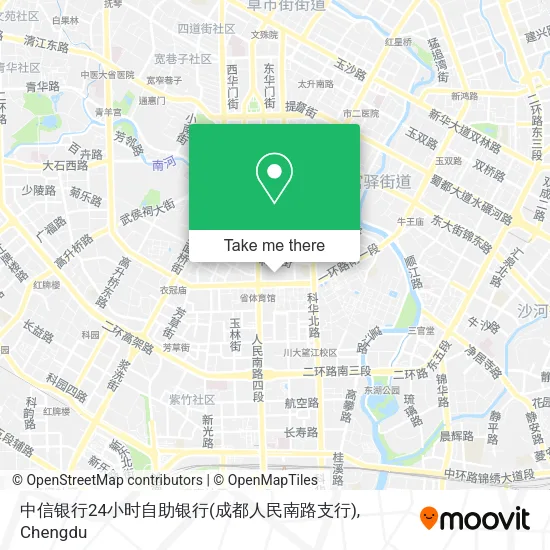中信银行24小时自助银行(成都人民南路支行) map