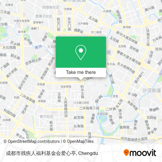 成都市残疾人福利基金会爱心亭 map