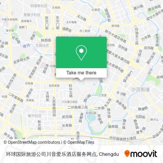 环球国际旅游公司川音爱乐酒店服务网点 map