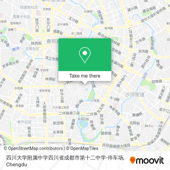 四川大学附属中学四川省成都市第十二中学-停车场 map
