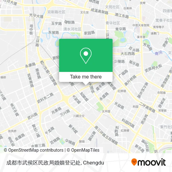 成都市武侯区民政局婚姻登记处 map