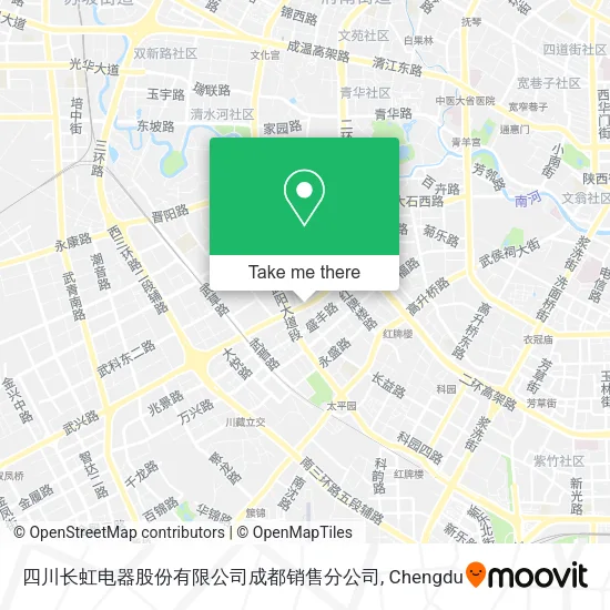 四川长虹电器股份有限公司成都销售分公司 map