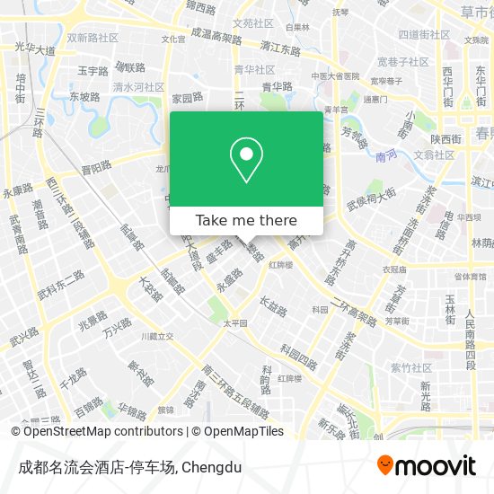 成都名流会酒店-停车场 map