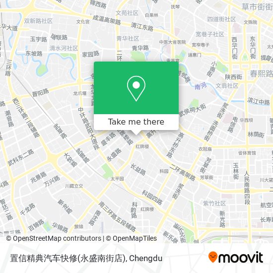 置信精典汽车快修(永盛南街店) map