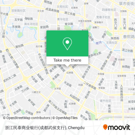 浙江民泰商业银行(成都武侯支行) map
