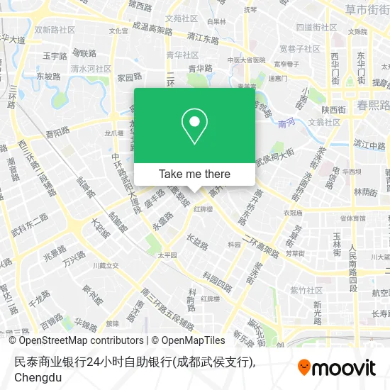 民泰商业银行24小时自助银行(成都武侯支行) map