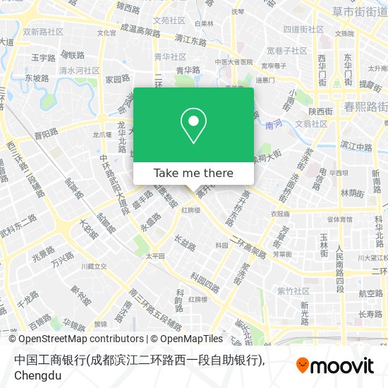 中国工商银行(成都滨江二环路西一段自助银行) map