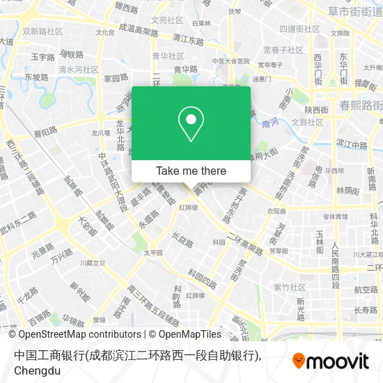 中国工商银行(成都滨江二环路西一段自助银行) map